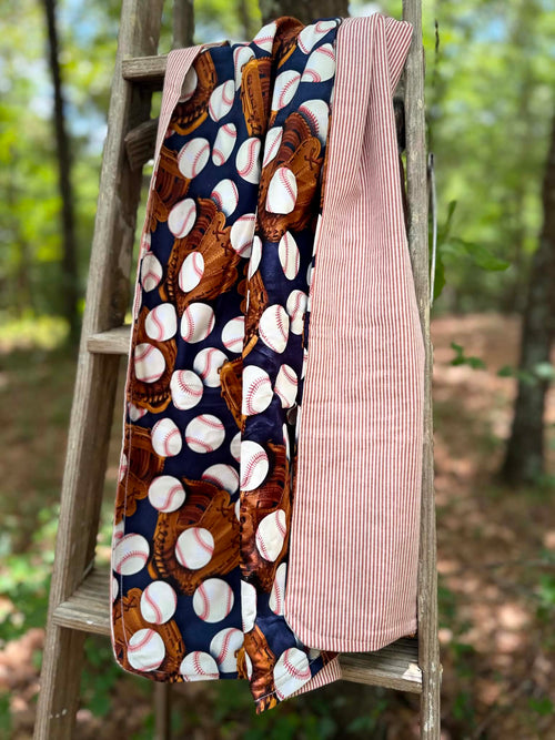 Baseball Flannel Blanket | Handmade Baby Blanket | Personalized Gift