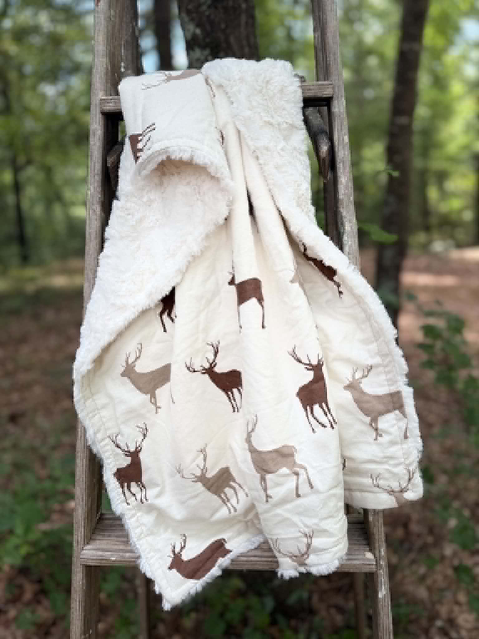 Deer Minky Blanket | Handmade Baby Blanket | Personalized Gift