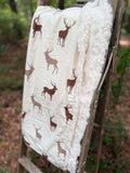 Deer Minky Blanket | Handmade Baby Blanket | Personalized Gift
