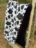 Cowhide | Minky Blanket | Handmade Baby Blanket | Personalized Gift