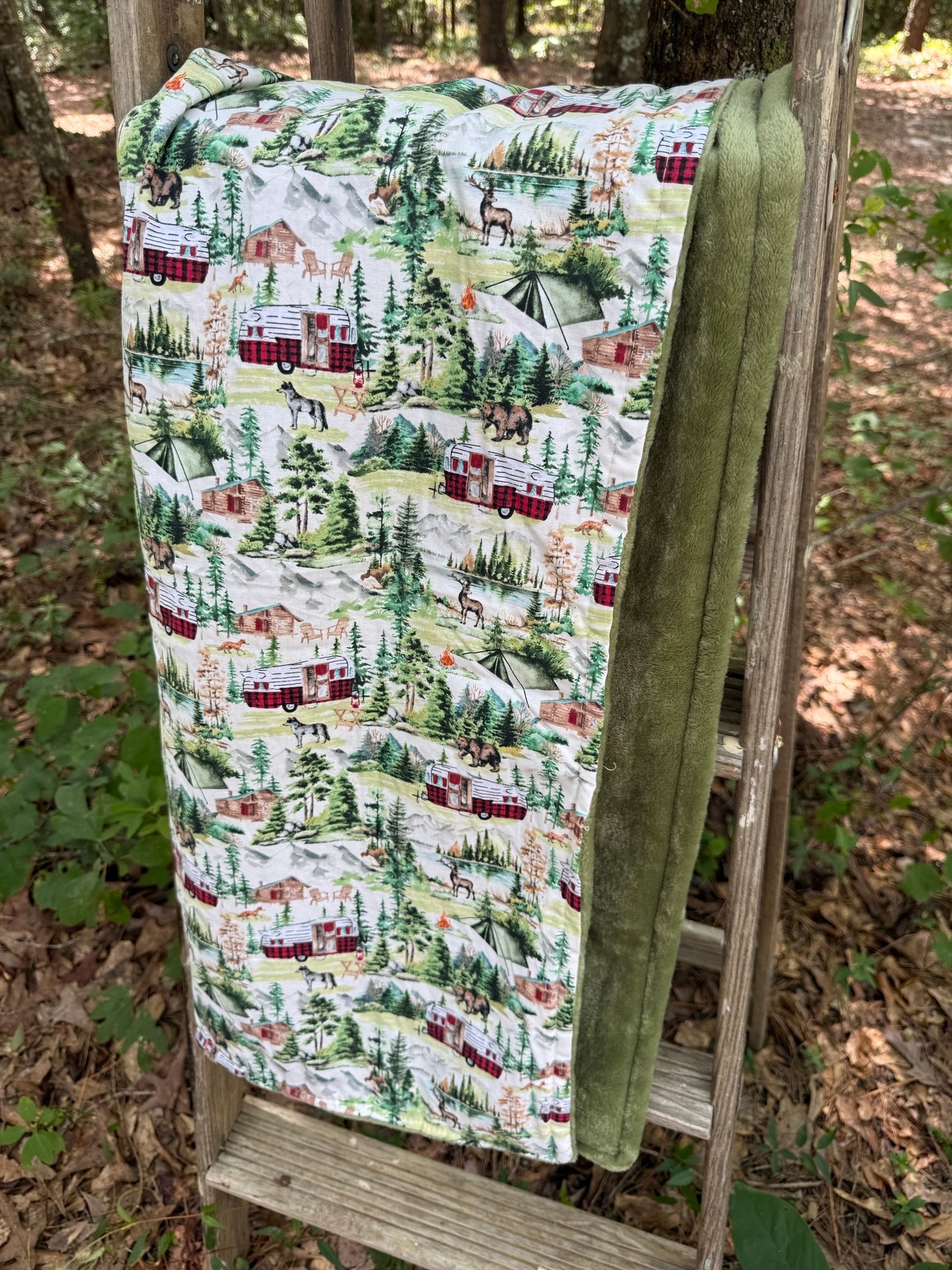 Wood Life | Minky Blanket | Handmade Baby Blanket | Personalized Gift