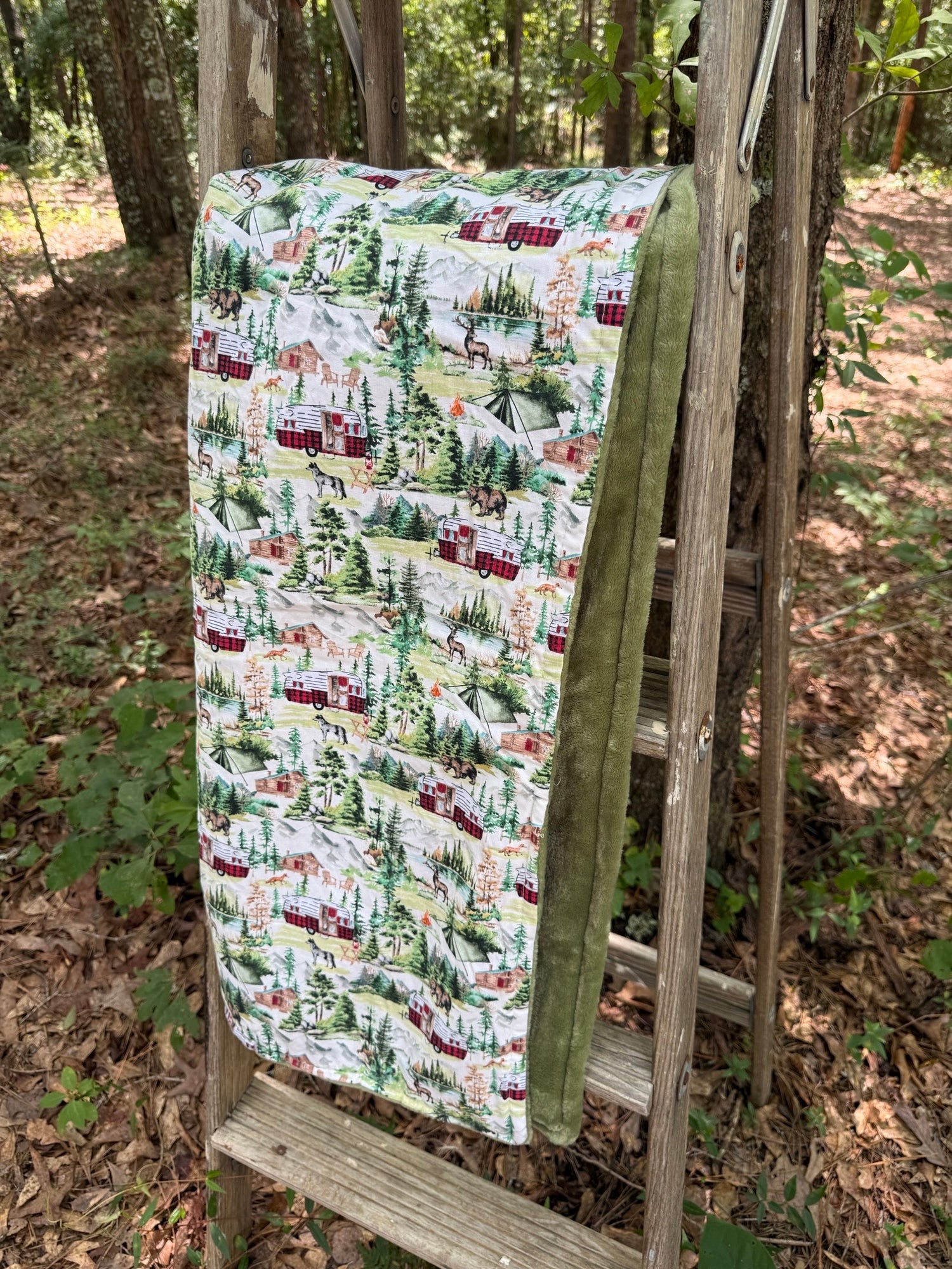 Wood Life | Minky Blanket | Handmade Baby Blanket | Personalized Gift