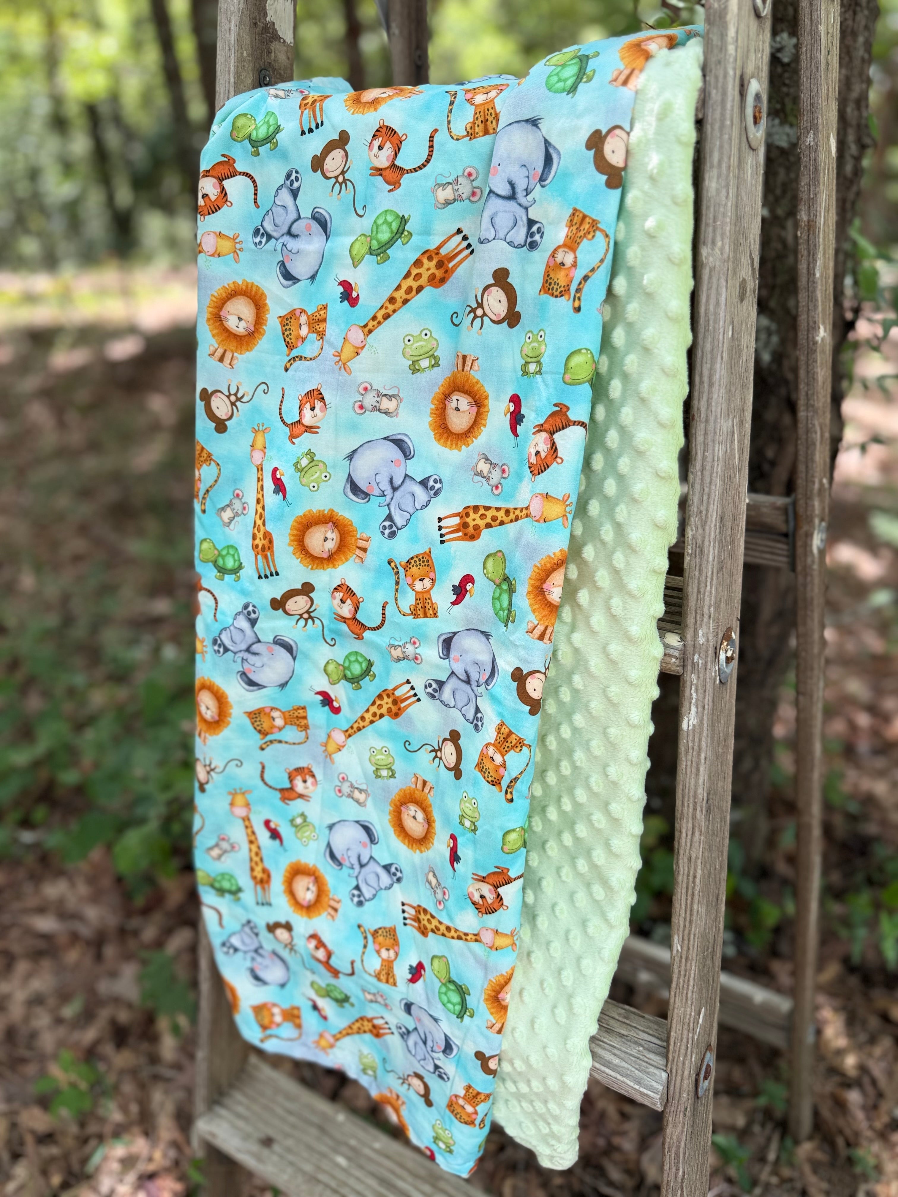 Safari Crew | Minky Blanket | Handmade Baby Blanket | Personalized Gift