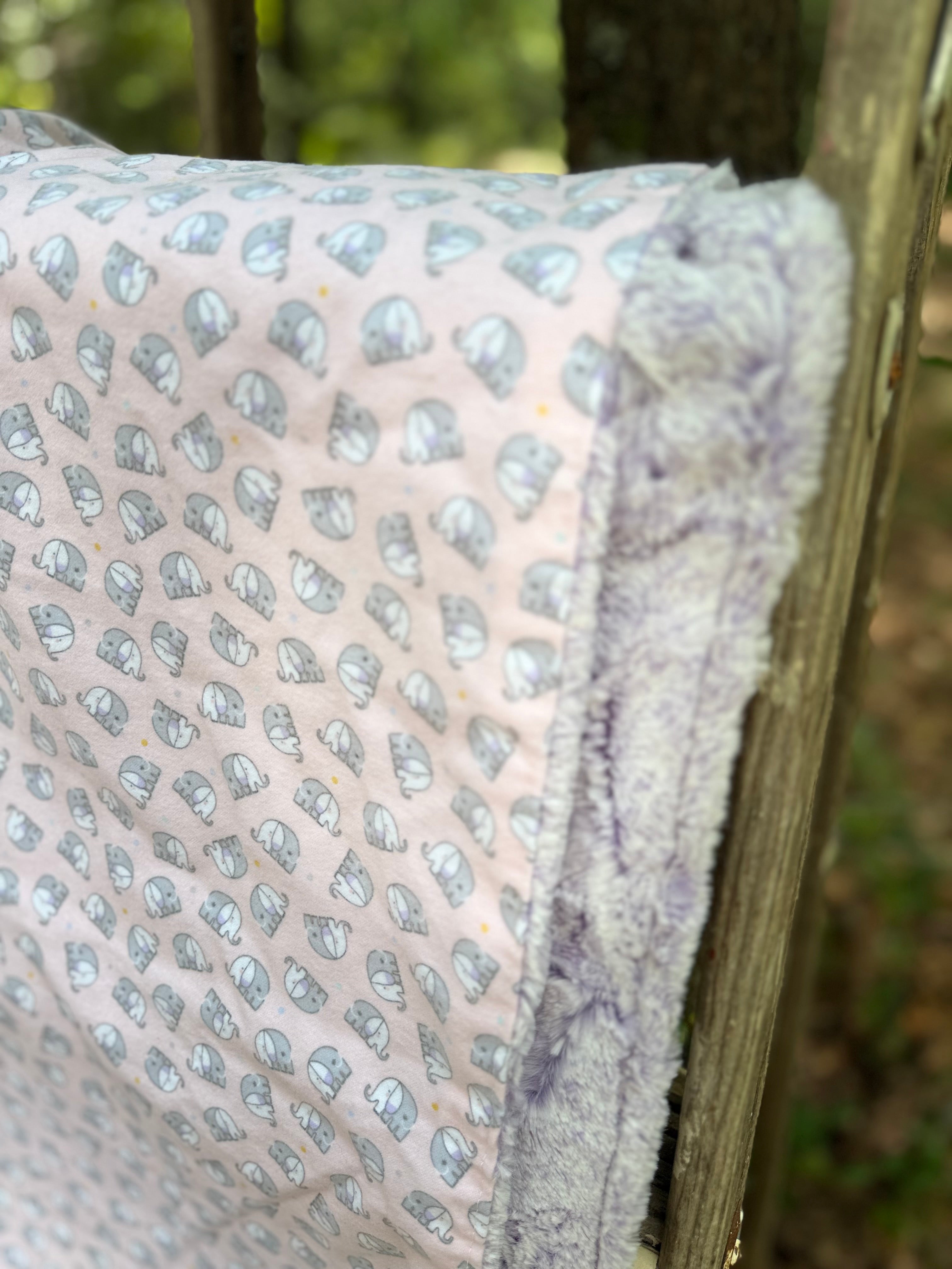 Soft Elephant | Minky Blanket | Handmade Baby Blanket | Personalized Gift