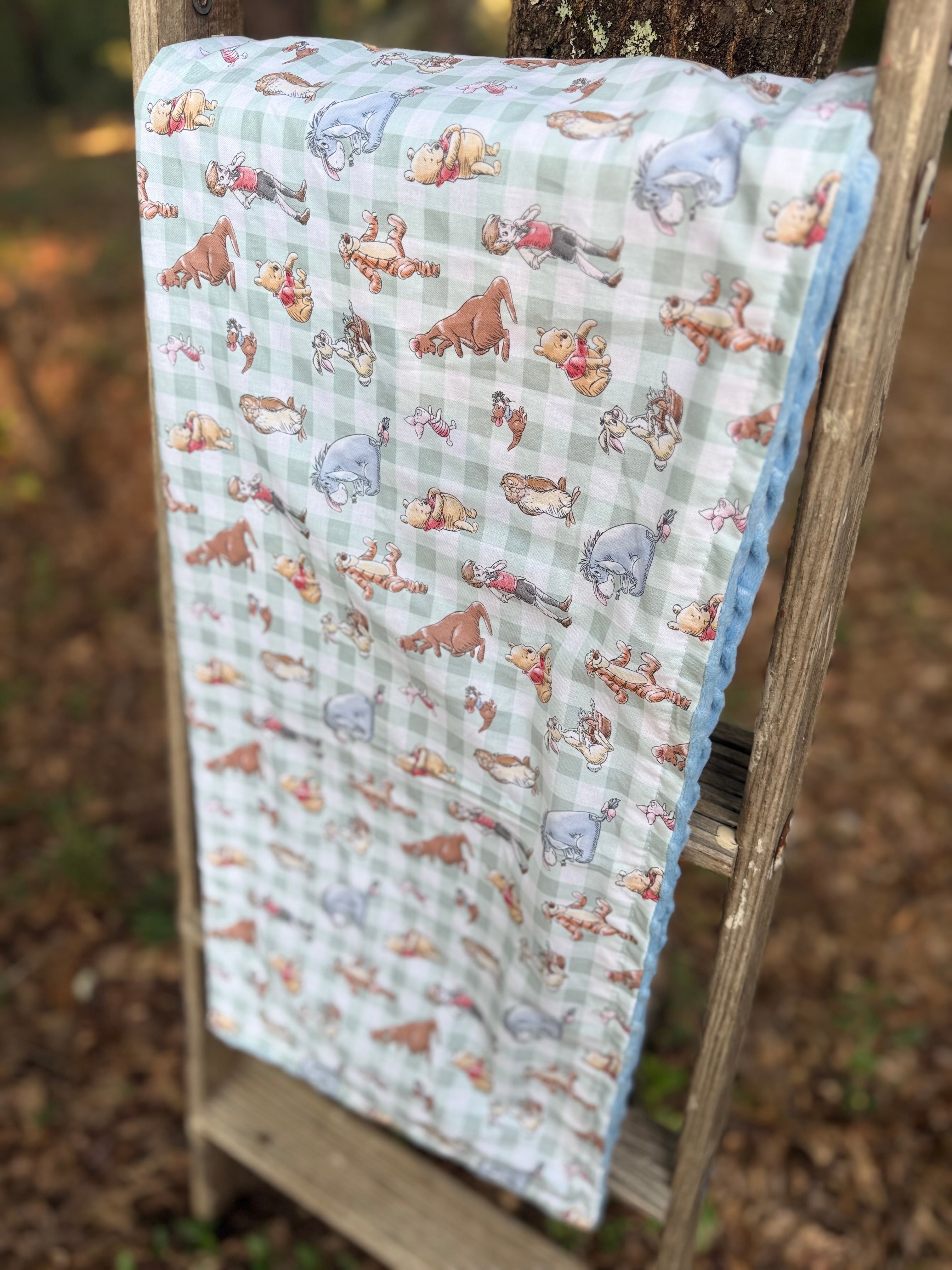 Winnie The Pooh| Minky Blanket | Handmade Baby Blanket | Personalized Gift
