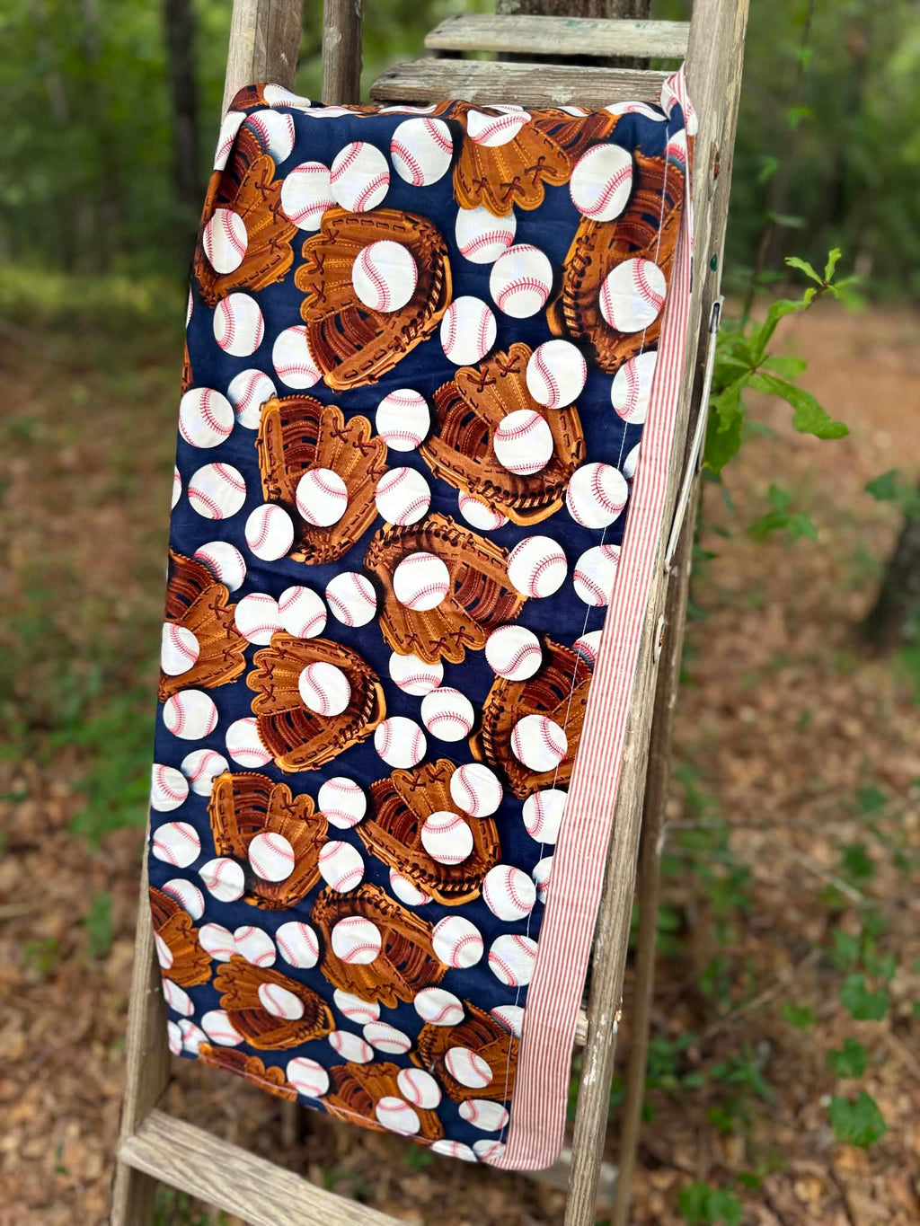 Baseball Flannel Blanket | Handmade Baby Blanket | Personalized Gift