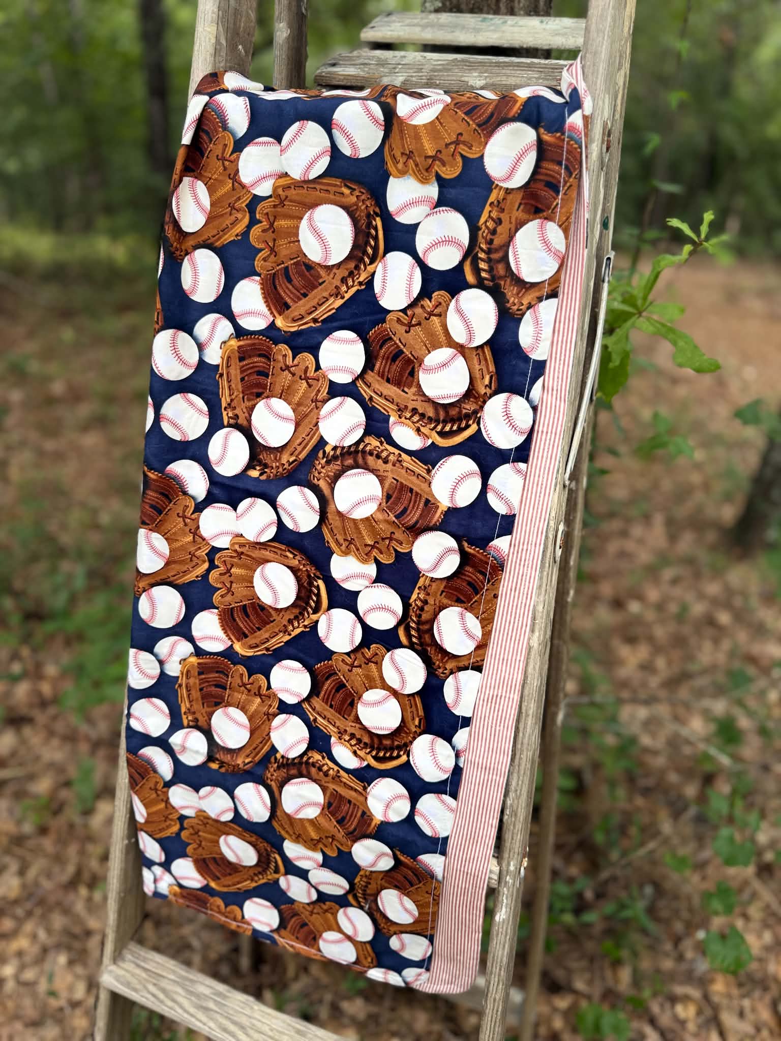 Baseball Flannel Blanket | Handmade Baby Blanket | Personalized Gift