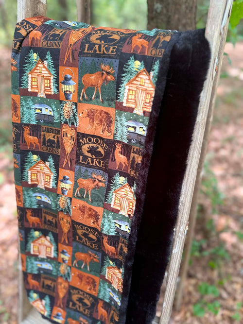 Cabin Fever Minky Blanket | Handmade Baby Blanket | Personalized Gift