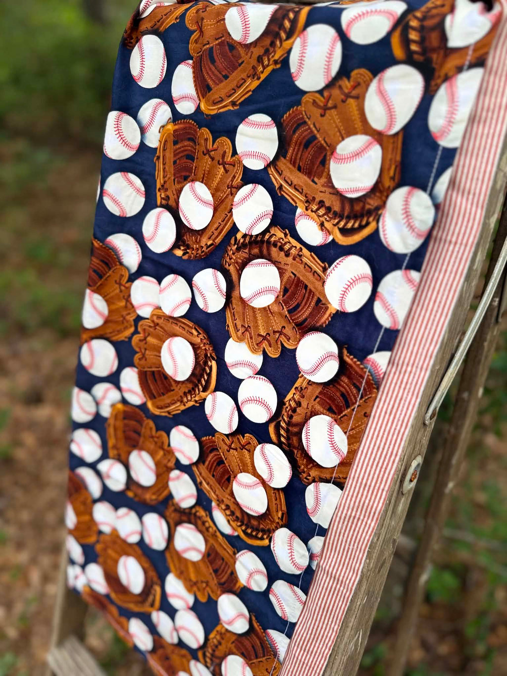 Baseball Flannel Blanket | Handmade Baby Blanket | Personalized Gift